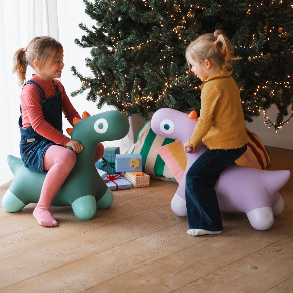 Quut Niedlicher Hoppi Dino Gartengrün Dinosaurier Indoor-Spielzeug Balance Plüsch Mädchen und Alter und Baby Babyparty Kindergarten-Eingang Geburtstag Pädagogisch