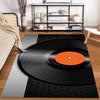 Vintage Vinyl Record Design Carpet for Living Room, Music Lover Decor Suitable for use as an anti-slip for living room bedroom sofas