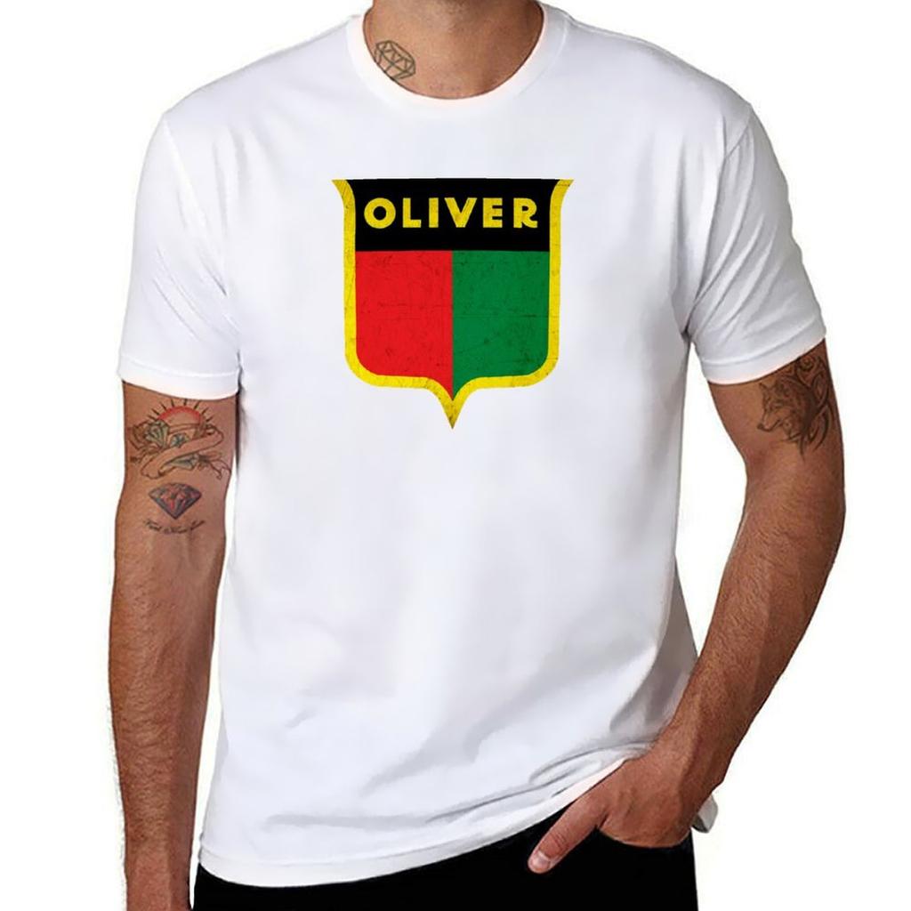 Oliver Tractor Badge Tshirt Running Gym Short Sleeve Sports Tee