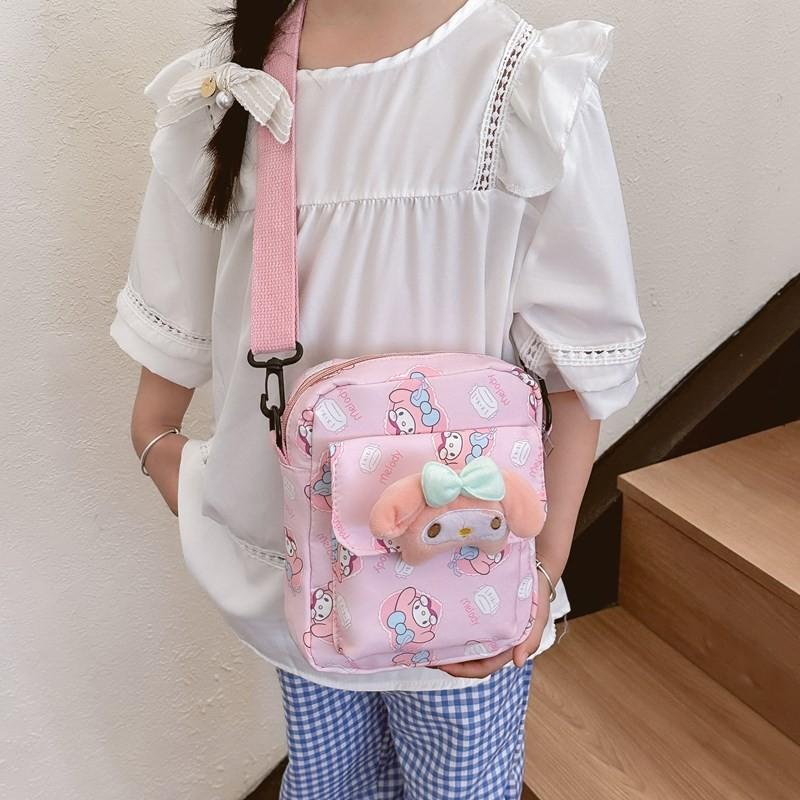 Adorable Cartoon Snack Bag For Girls In Nylon Perfect For Outdoor Activities And Daily Use