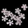 Phenovo Kristall-Blumen-Strass-Knöpfe zum Selbermachen, Basteln, Verzierung, Silber