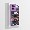 For Oppo Reno8 Phone Case CPH2359 Aesthetic Cartoon Astronaut Soft Liquid Silicone Funda For Oppo Reno 8 Pro Plus 5G Back Cover