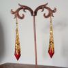 Retro Purple Victorian Gothic Halloween Earrings