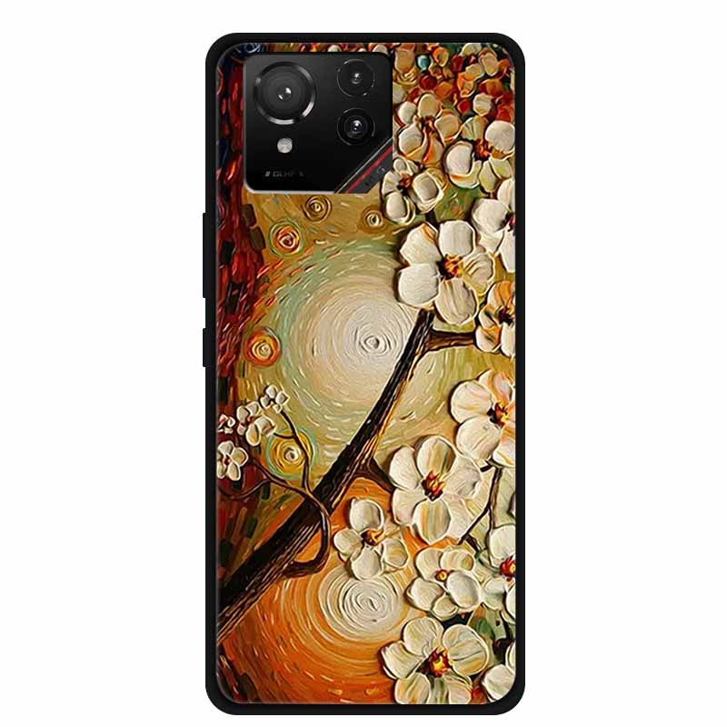

For Asus ROG Phone 9 Pro 5G Cases Animal Painted Soft Black Silicone Back Cover for Asus ROG Phone 9/ 9 FE 5G Fashion Phone Case ROG Phone 9