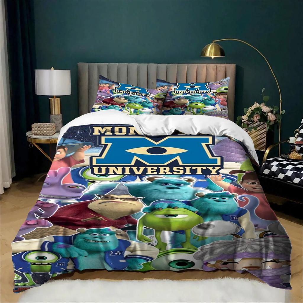 Exquisite 3D M-Monsters U-UniversityTeenagers Bedding Set Duvet Cover Pillowcase  Kids Boy Girl 2/3piece Set Home Textile