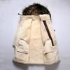 American empty B flight suit fur integrated coat men's removable hat medium and long sheepskin fur fur jacket