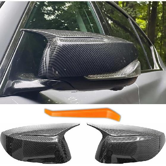 Carbon Fiber Side Mirror Caps For Infiniti Q50 Q60 Q70 QX30 QX50 Q50L Accessories, Passenger Driver Side View Mirror Cover Replacement Car Exterior
