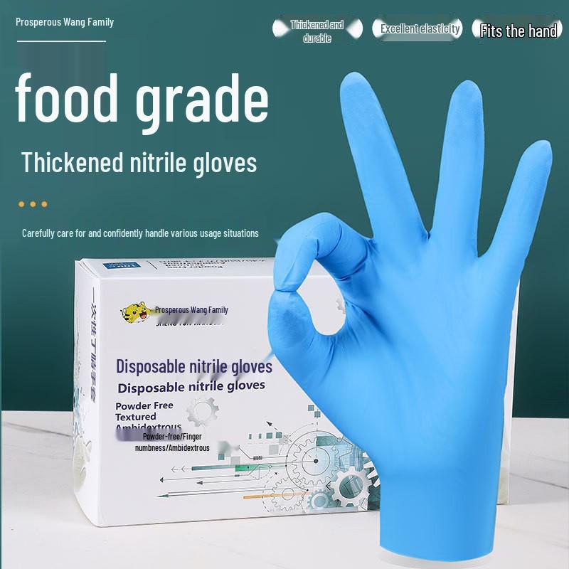 Luvas Nitrílicas Descartáveis Duráveis de Qualidade Alimentar para Limpeza Doméstica