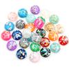 40 Stück 8mm 10mm 12mm Runde Eingebettete Metallfolie Flache Rückseite Harz Cabochons Kuppel DIY Ohrringe Schmuckherstellung Zubehör Fundstücke