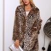 Autumn and Winter New Coat Winter Women's Coat Leopard Print Long Imitation Fur Coat High-end