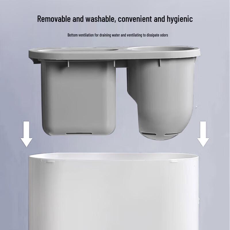 Wall-Mounted Silicone Toilet Brush 3-Piece Set