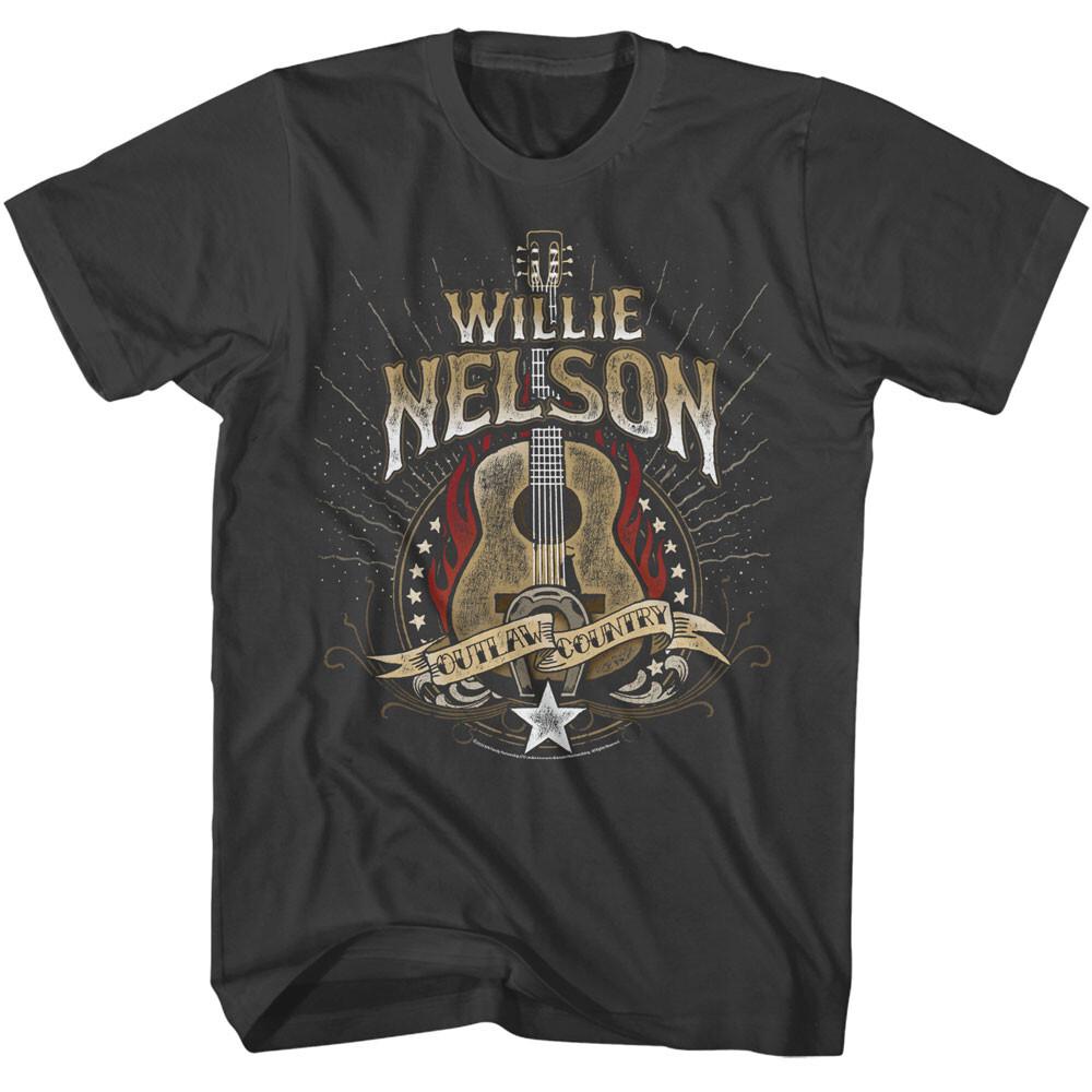 Willie Nelson Acoustic Guitar Men T Shirt Outlaw Country Music Merch XL