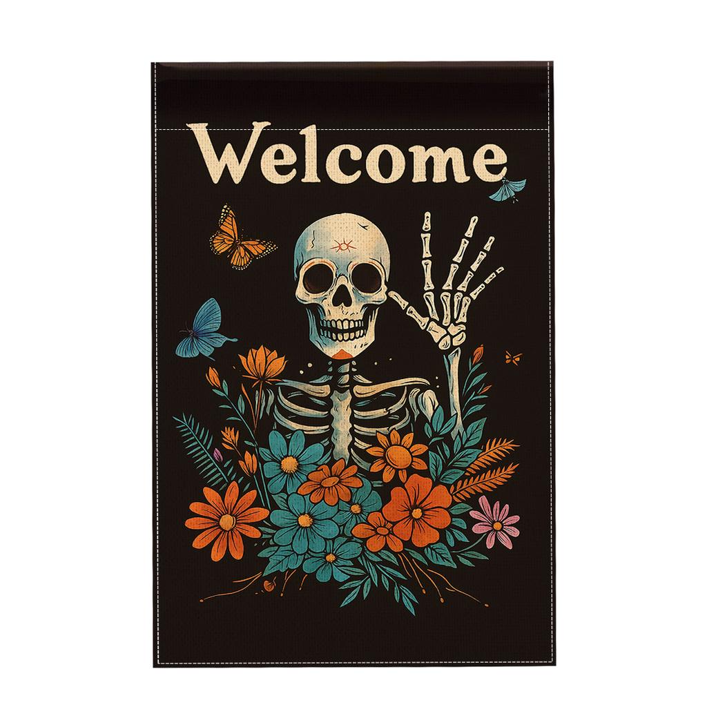 Halloween Ghost Hanging Flags Garden Flag Garden Flag 45x30cm Double Sided Yard Party Decoration (excluding Flagpole)