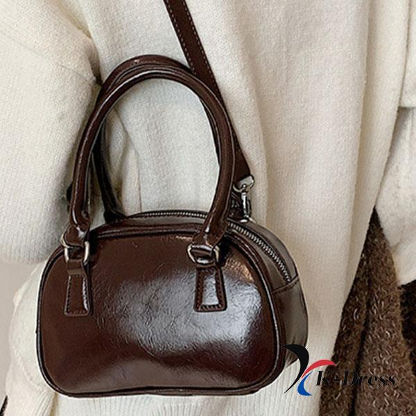 Enamel Mini Strap Tote Bag Leather Crossbody