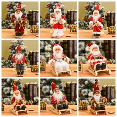 Festival Party Home Decoration Desktop Santa Claus Doll Christmas Tree Accessories Xmas Ornament