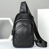 Genuine Leather Chest Bag for Men, Single-shoulder Crossbody Bag, Sporty and Casual Cowhide Men's Chest Bag