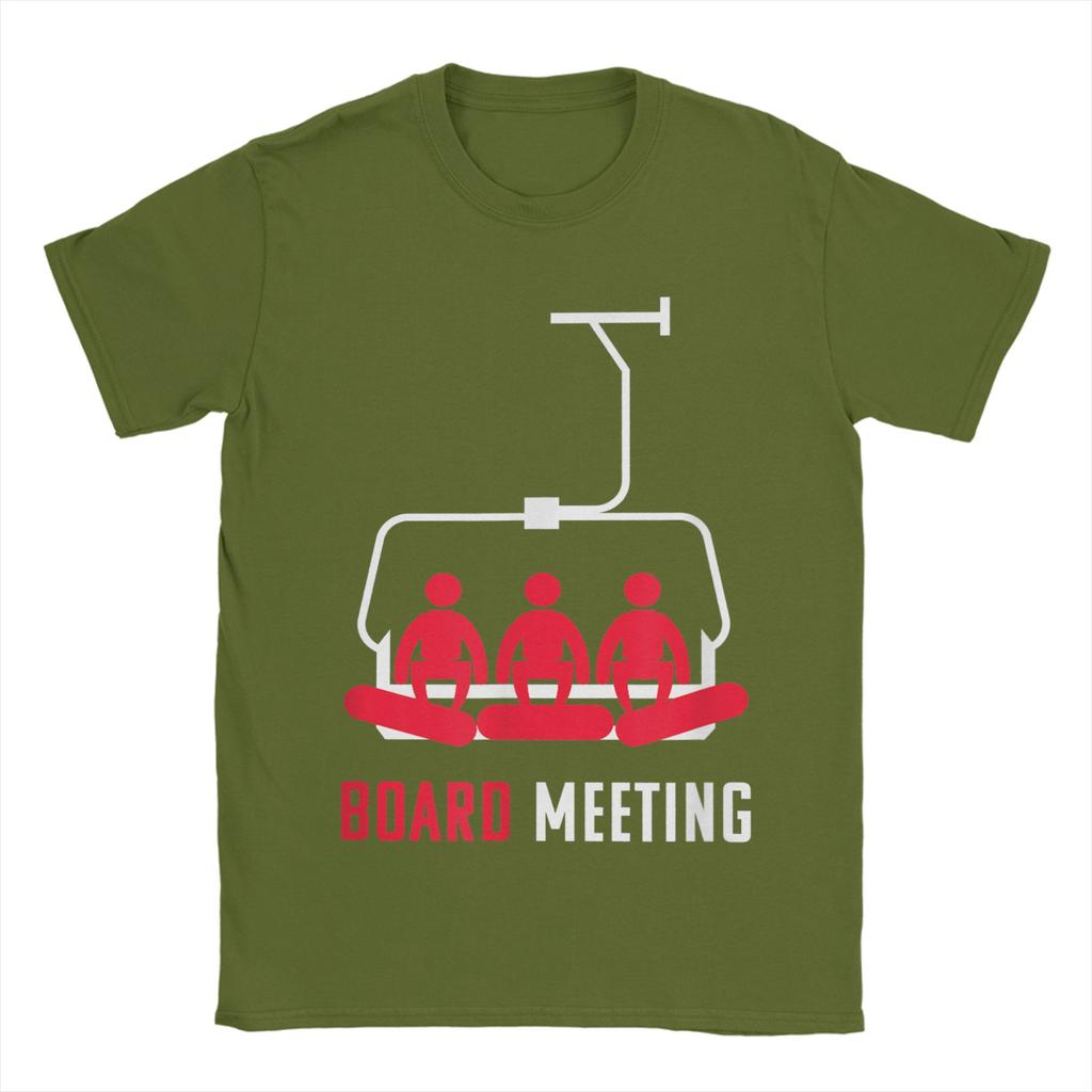 Snowboard Board Meeting T-Shirt Sommer Baumwoll-T-Shirts Für Unisex Trendiger Aufdruck T-Shirt Kurzarm Y2K Lustiges Oberteil Shirts