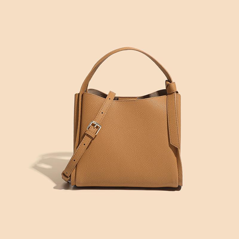 Borsa a secchiello da donna 2025 in vera pelle di alta gamma - Stile a spalla e crossbody