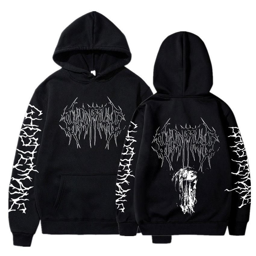 Ghostemane Mikina s potiskem na obou stranách Pánská Móda Hip Hop Metal Rock Mikiny Gotické Oversize Mikina Tepláková souprava Streetwear