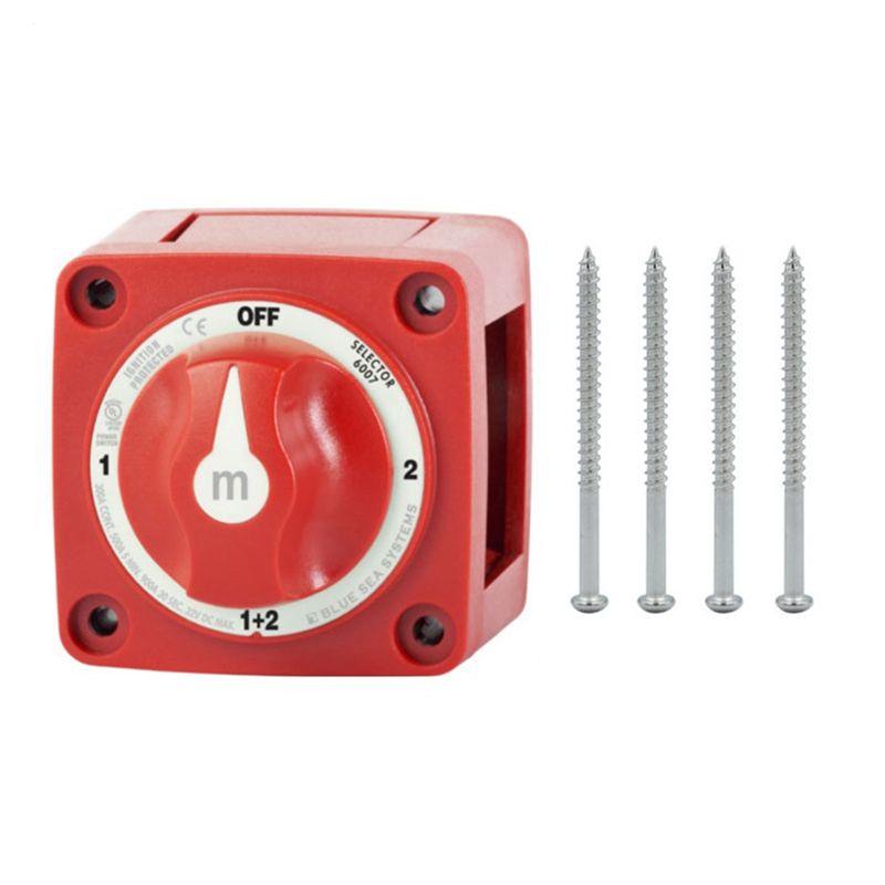 

A84E-Mini Switch Cut On/Off Marine Boat 12-48V 100-300A Battery Switch Isolator Disconnect Rotary Easy Install Selector 4 Positi