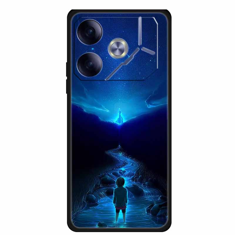 Phone Case For Tecno Pova 6 Back Cover Case Shockproof Black Silicone Soft Funda For Tecno Pova 6 Case Pova6 6.78" Capas Coque