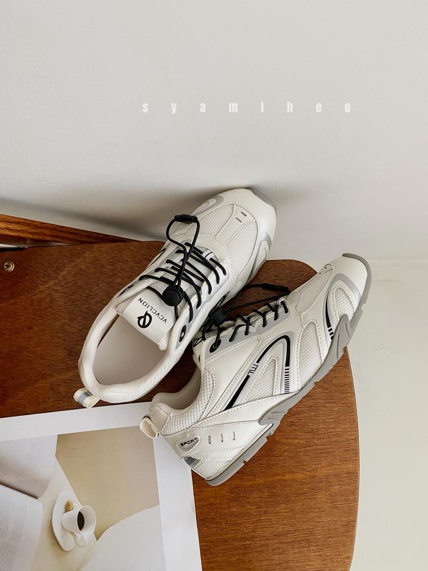 

thick-soled little white shoes women s 2025 new summer versatile mesh breathable shoes sports shoes inner height-increasing German training shoes 35