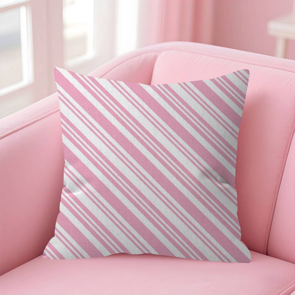 ART Pink Stripes Ins  Pillow Anime Pillow Sofa Bed Head Pillow Cover Cushion Cover Fashion