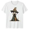 Witch Dog Halloween Animals Graphic Tee Unisexs TShirt Unisexs Tee