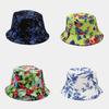 Classic Vintage Print Doublesided Sun Hat For Men Women Summer Outdoor Uv Protection