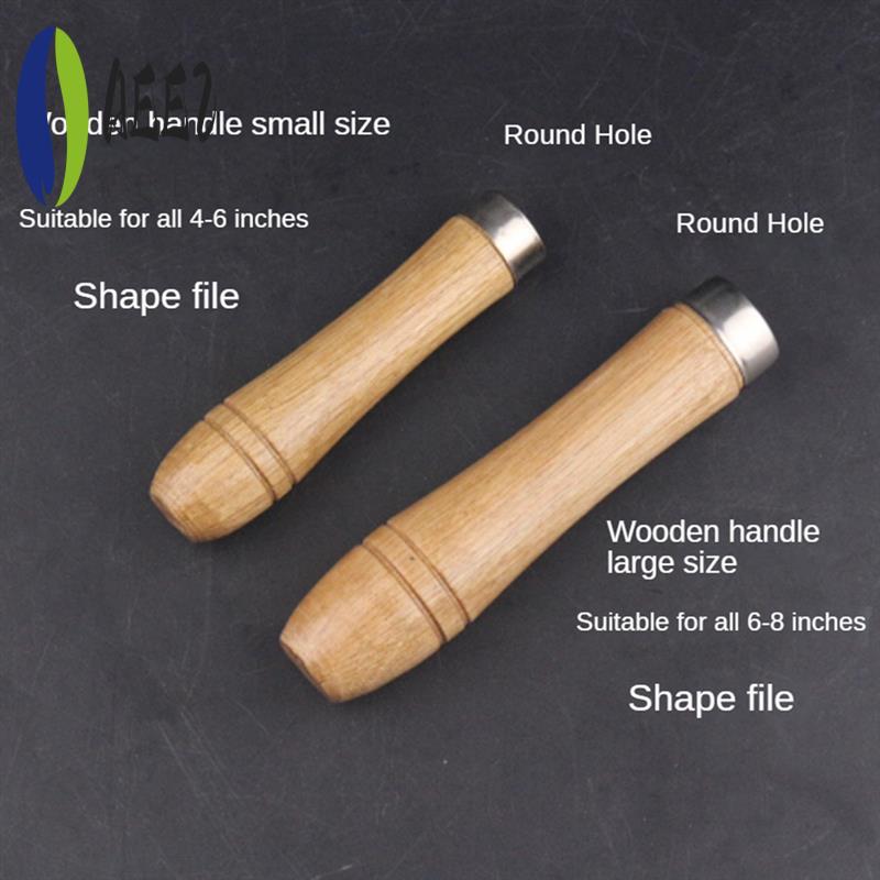 

AEE2-Wooden File Handle With Strong Metal Collars 10PCS, Screwdriver Hand Drill File Handle Cutting Tool Craft