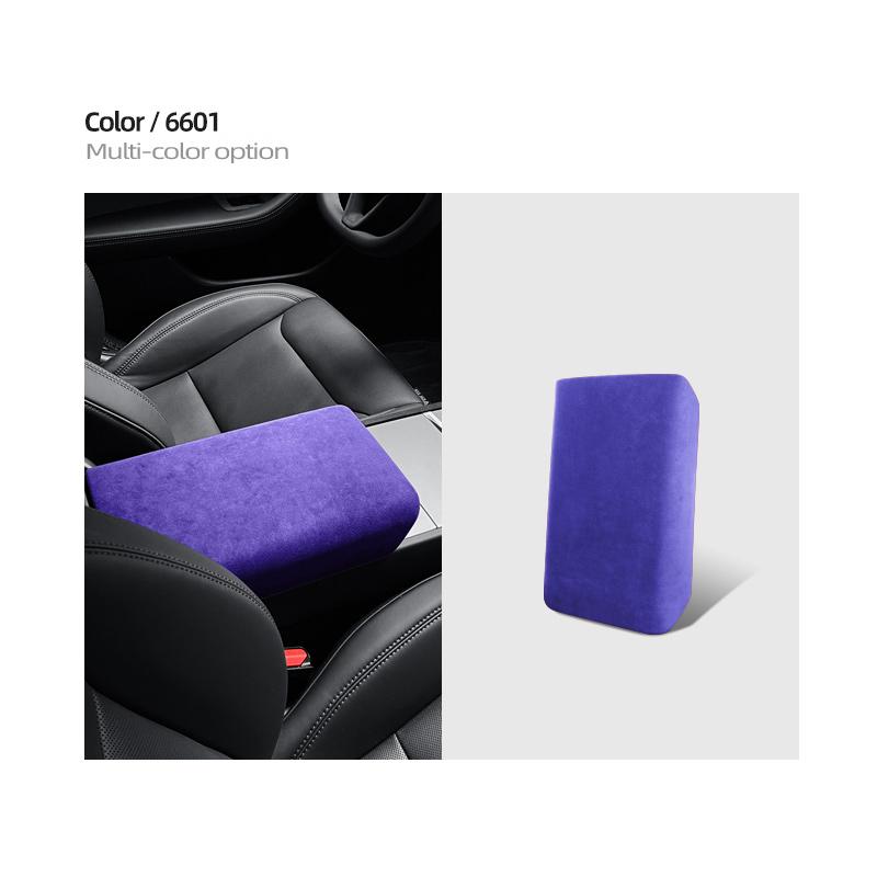 For Tesla Model 3 Highland 2024 Italian Premium Suede Car Interior Center Console Armrest Box Lid Panel Protective Cover