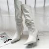 Sexy Winter Women High Boots Fashion Pointed Toe Stiletto Heel Long Boots Ladies Elegant Knee High Boots Shoes