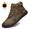 New Men's Outdoor Casual Shoes 2024 High Quality Running Shoes Handmade Leather Sneakers Comfort Breathable Winter Warm Boots