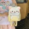 Schoolbag Japanese Contrasting Color Three-dimensional Kitten Backpack Soft Cute Mini Backpack Girl Student Lightweight Cartoon Small Schoolbag