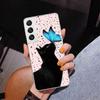 Black Cat Cartoon Cute Phone Case For Samsung Galaxy S24 S25 Edge S26 Ultra S23 S22 S21 Plus S20 FE + Personalized Print Cover G