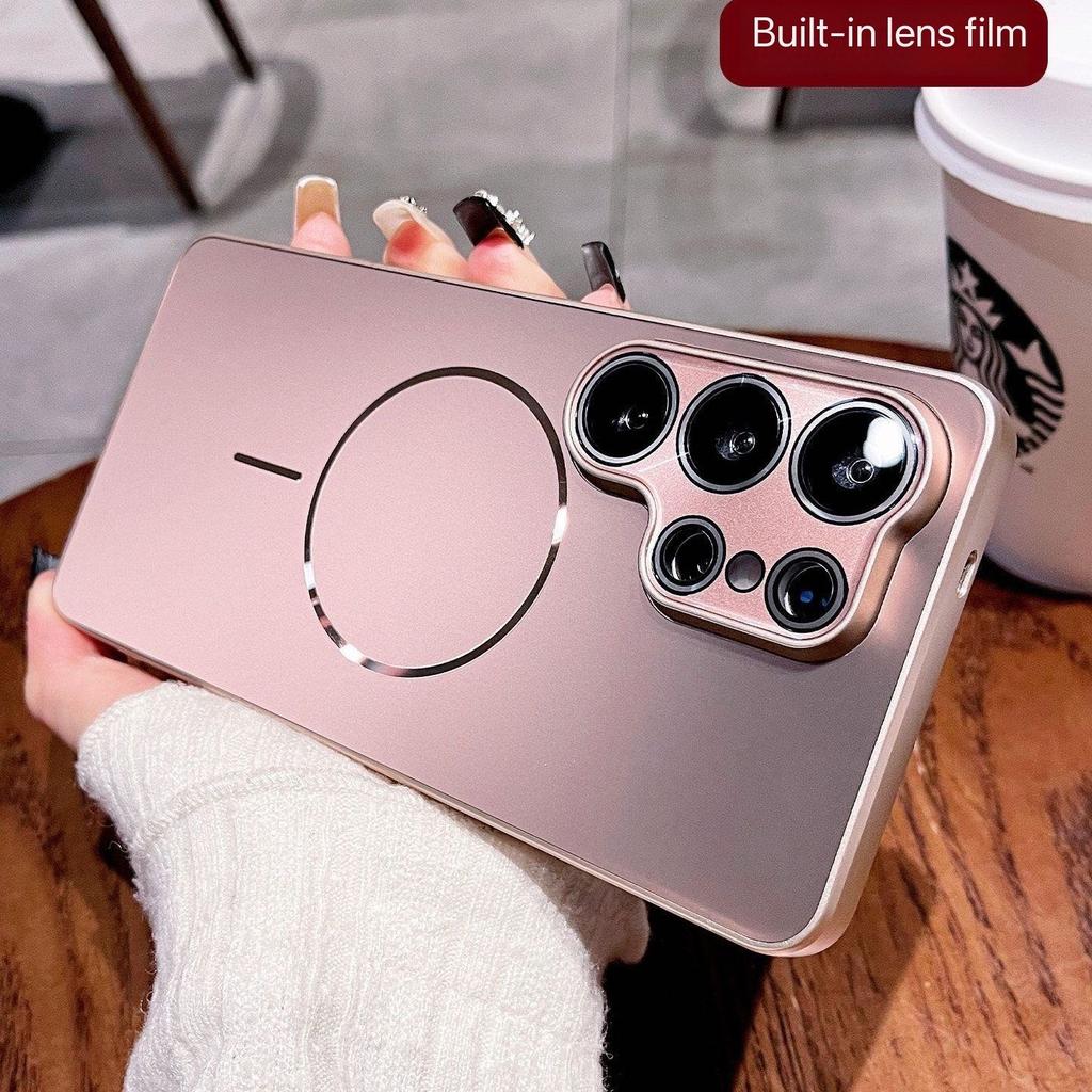 Luxury Magnetic AG Reflective Matte Plating Phone Case For Samsung Galaxy S26 Ultra S25 Plus Galaxy S24 For Magsafe Armor Cover