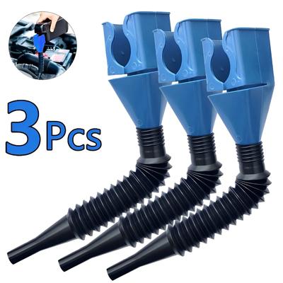 3 Adet Araba Yakıt İkmal Hunisi Benzin Katlanabilir Motor Yağı Hunisi Aracı Plastik Huni Araba Motosiklet Yakıt İkmal Aracı Oto Aksesuarları