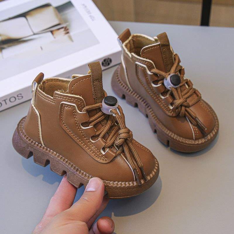 Children's Cotton Shoes Girls Martin Boots Boys Cotton Boots Piled Thickened Baby Cotton Shoes Winter Warm Snow Boots Short Boots