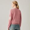 Zhaojun Women's Round Neck Diamond Knit Cashmere Sweater
