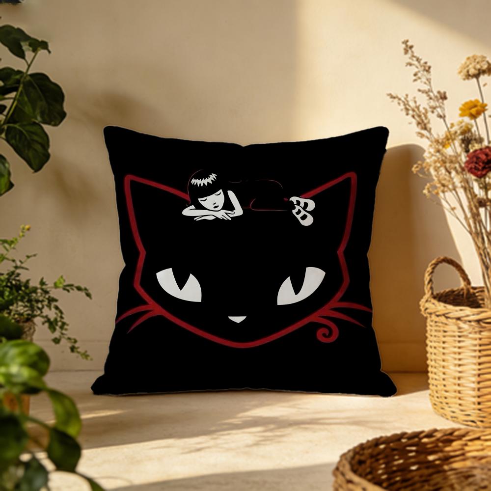Stylish Eemily the Cool Strangered Cushion Cover Versatile DoubleSided Pillow Case Fit for Sofa Bed Car Daily Decor