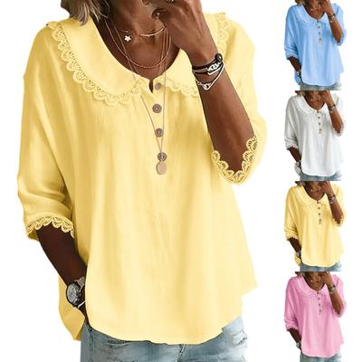 Women's Fashionable Three Quarter Sleeve Elegant Casual Top