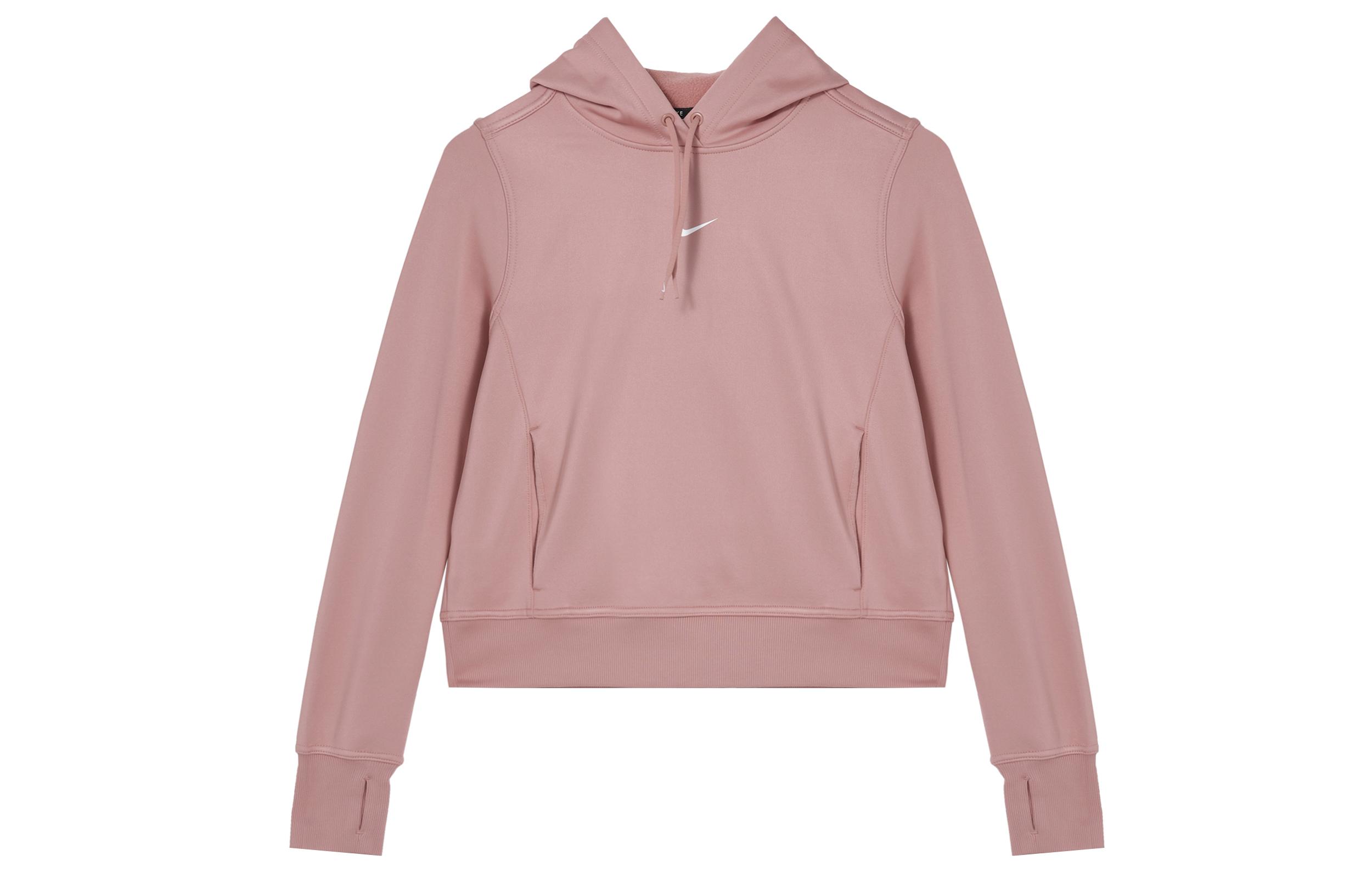 Nike Therma FIT One THERMA FIT ONE Solid Color Hooded Casual Fleece Lined Sweatshirt Women s Stardust Red FB5211-618 M