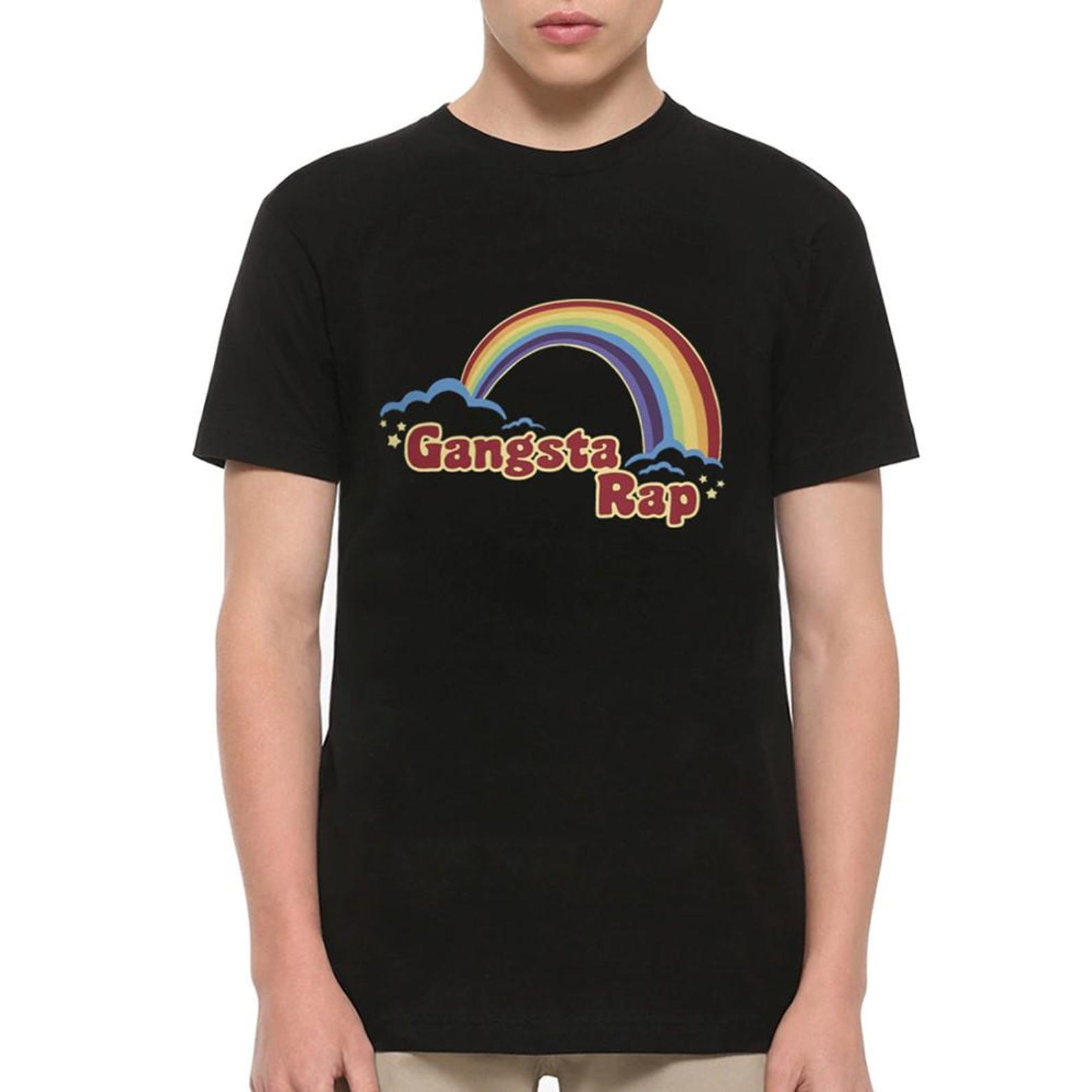 Gangsta Rap Rainbow Funny T-Shirt, Men s and Women s Sizes (RAP-025539) 3XL