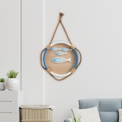 Key Holder for Wall Home Decor Ornaments Mediterranean Style Wood Craft Art