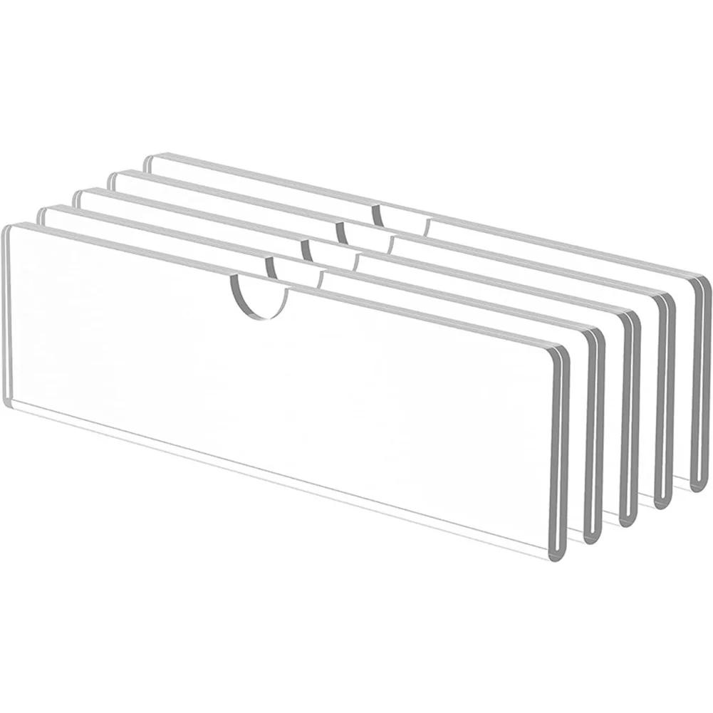 Прозрачный акриловый держатель для таблички с именем - Легкая замена и крепление на зажим, 5 шт. Прозрачный акриловый настенный кронштейн для таблички с именем