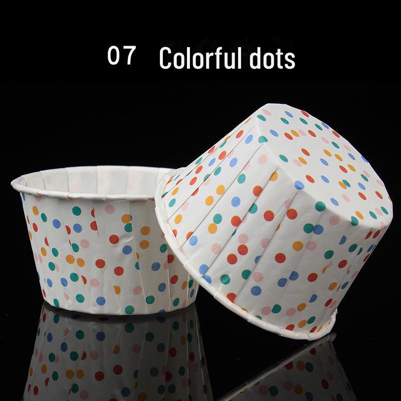 High-Temperature Polka Dot Baking Cups with Coated Rolled Edges