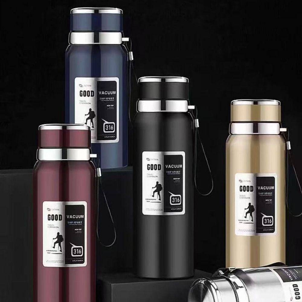 800/1000ml Sports Thermos Bottle Stainless Steel Creative Insulated Water Bottle Keeps Cold and Heat Heat-resistant