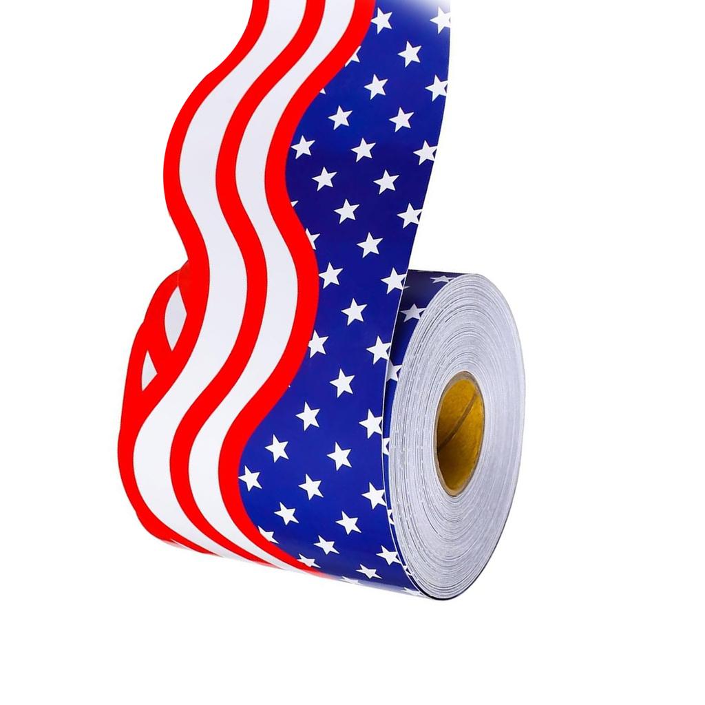 4th of July Bulletin Board Border Independence Day Bulletin Border Trim Bulletin Board Sticker for Classroom Decoration