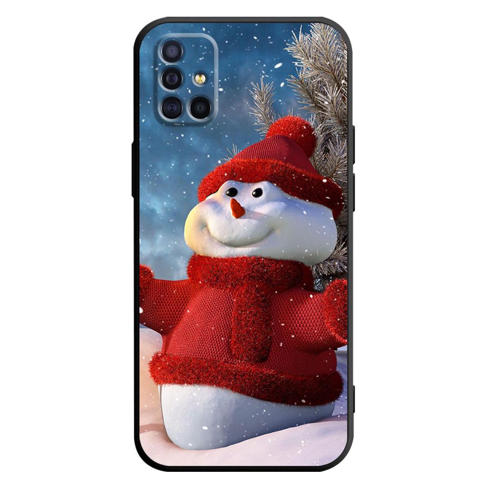 Snowman Merry Christmas Coque Silicone Case Funda for Samsung Galaxy A51 A01 A04 A03 A50 A40 A20 A30 A10 A70 A20e A20s A71 Bag