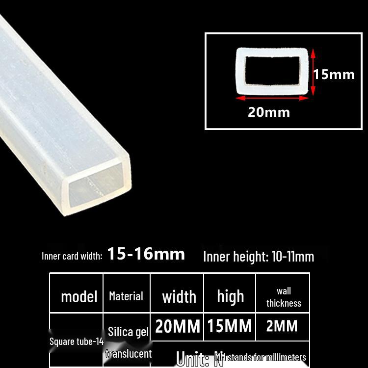 High-Temperature Resistant Silicone Square Tubing: Durable, Customizable, Aging-Resistant Rubber Sheath and Hollow Sealing Strip.